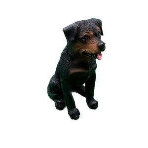 Rottweiler Sitting Dog Figurine